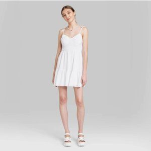 Women's Sleeveless Fit & Flare Skater Dress - Wild Fable White Size XXL NWOT 1